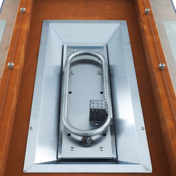 Gasoldrevet eldsted i cortenstål for utendørs bruk - Kalix Gasoldrevet eldsted i cortenstål for utendørs bruk - Kalix