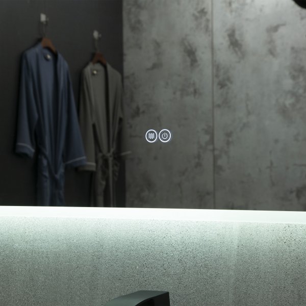 Baderomspakke | Kommode, skjenk og LED-speil | Mikser inkludert Baderomspakke | Kommode, skjenk og LED-speil | Mikser inkludert