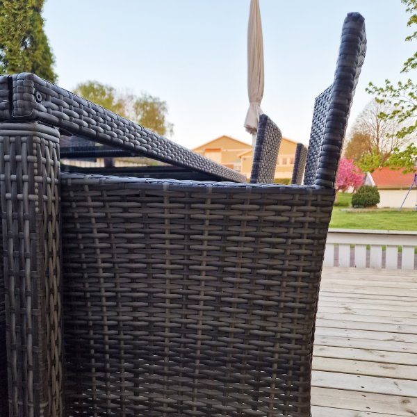 Utendørs spisegruppe med 8 stoler | Puter inkludert | Grå | Lyfco Lysekil Utendørs spisegruppe med 8 stoler | Puter inkludert | Grå | Lyfco Lysekil