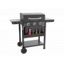 Gassgrill i st�l med termometer og varmehylle | Svart | Oklahoma