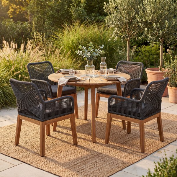 Matgruppe for utendørs bruk | 4 sitteplasser | Akasietre | Lyfco Florida Matgruppe for utendørs bruk | 4 sitteplasser | Akasietre | Lyfco Florida