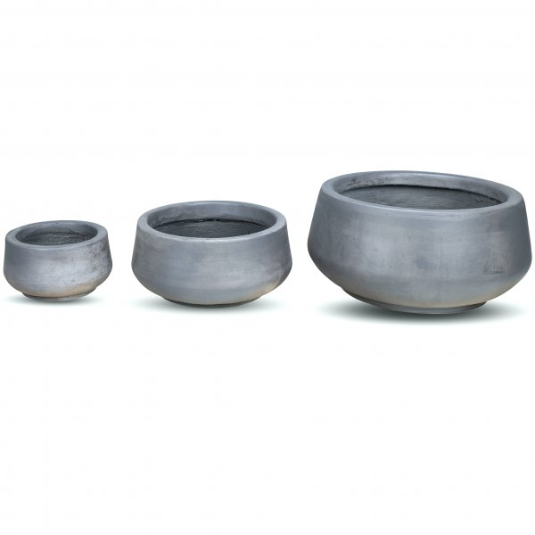 Fiberarmerte utepotter | 3-pakning | Mørk grå Fiberarmerte utepotter | 3-pakning | Mørk grå