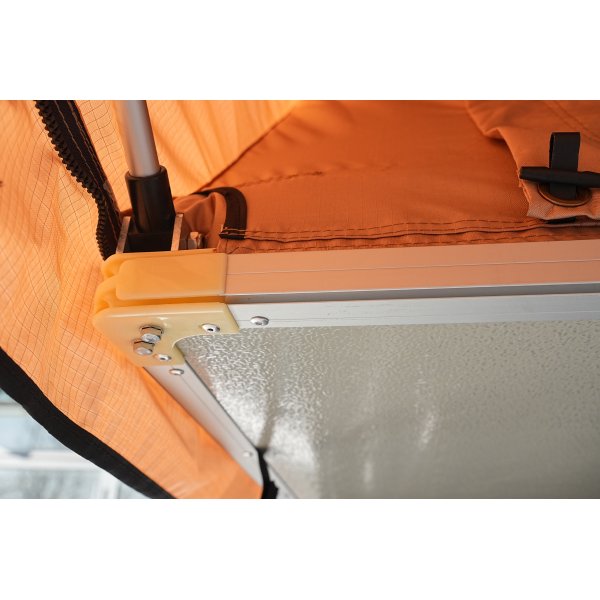 Taktelt softshell 240x160 cm | 10000 mm vanntett, madrass og stige inkludert, Trekkrunner