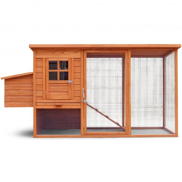 Hønsehus med hønsegård | Lett å rengjøre | Ferdig byggesett | 2x0,7x1m Hønsehus med hønsegård | Lett å rengjøre | Ferdig byggesett | 2x0,7x1m