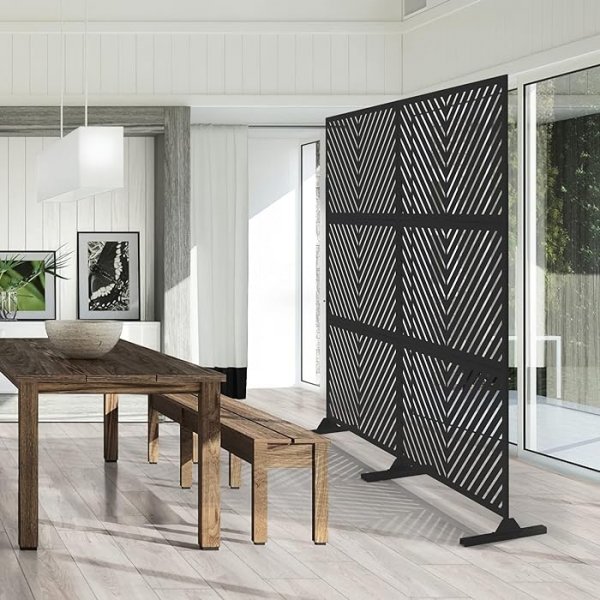 Innvendig romdeler | Innredningsskjerm | 120 � 184 cm | Svart