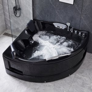 Boblebadekar hj�rne for 2 personer 150x150 cm | BK-005 | Svart