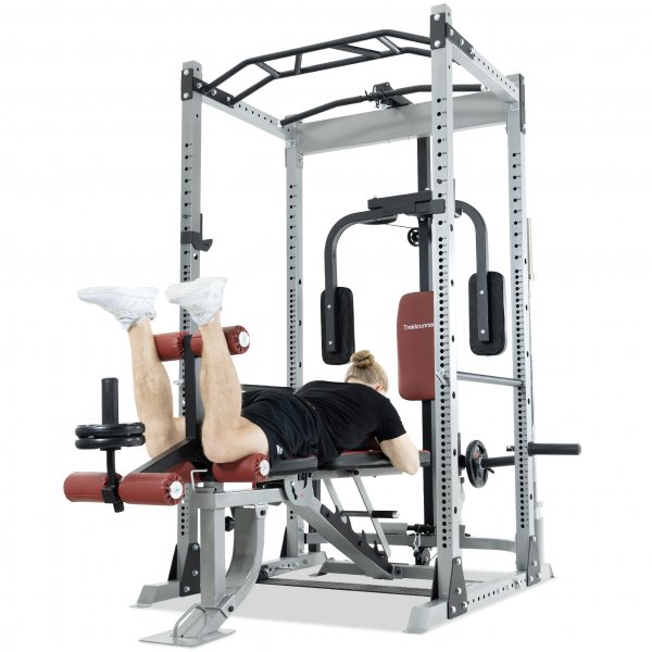 Vektstangstativ med treningsbenk