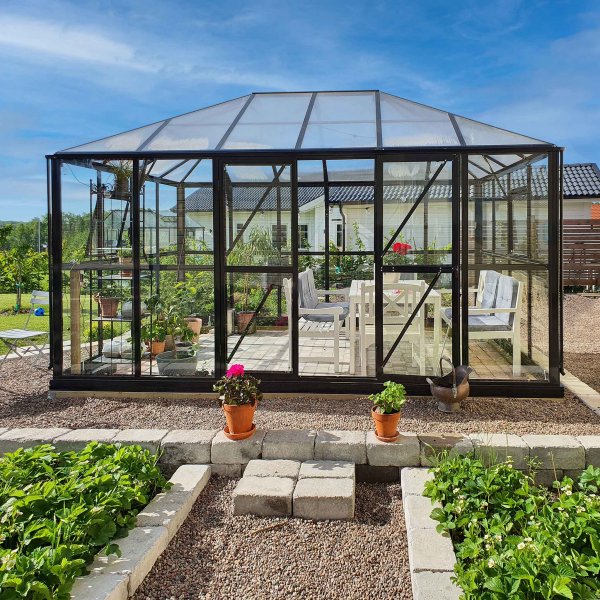 Lysthus 13m² | Stort premium drivhus | 5 års stormgaranti Lysthus 13m² | Stort premium drivhus | 5 års stormgaranti