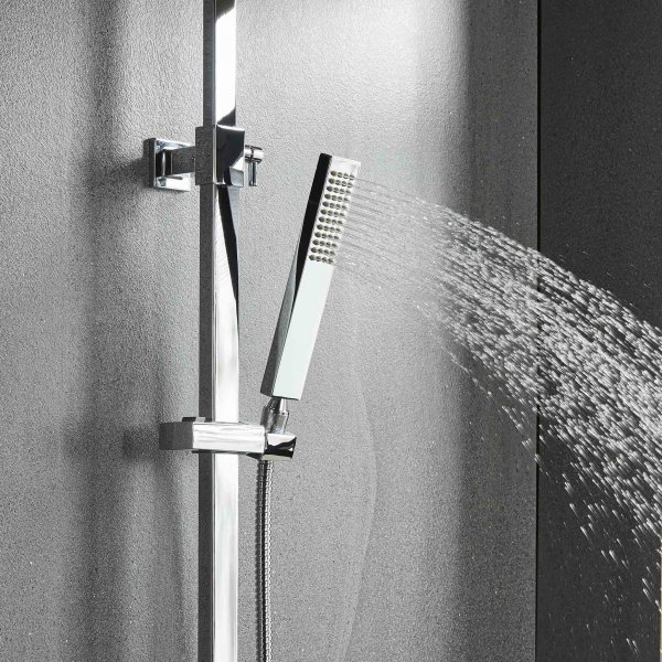 Takdusjsett i krom | 20 x 20 cm takdusj og h�nddusj, Cindy