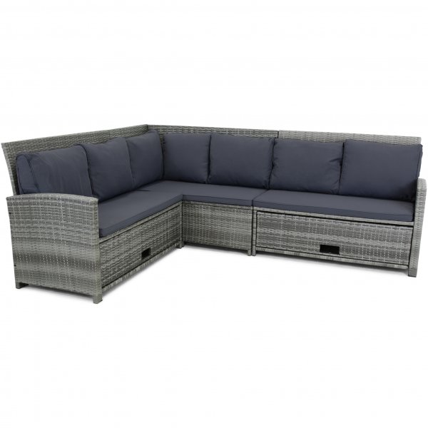 Loungegruppe med oppbevaring | Hagem�bler i kunstrotting | Lyfco Tanumshede | Gr�