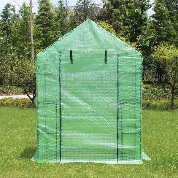 Lite drivhus i plast 1m² | Stålramme med PE plastdeksel Lite drivhus i plast 1m² | Stålramme med PE plastdeksel