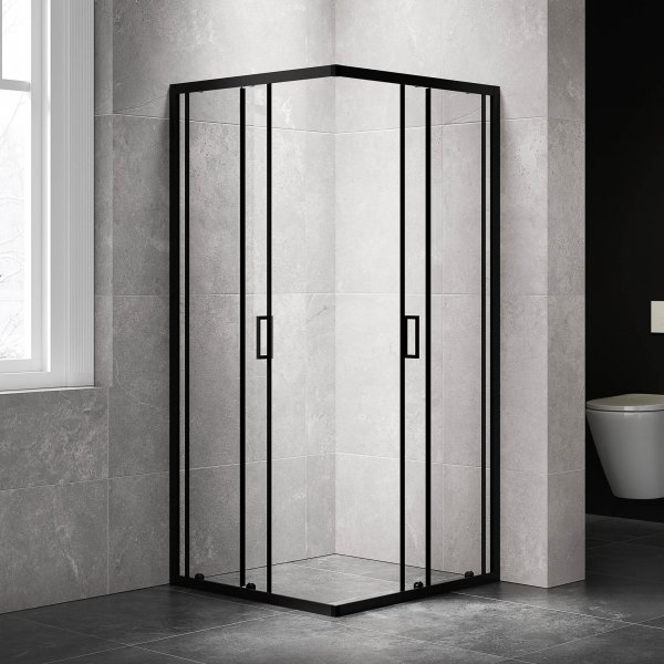 Dusjhjørne med skyvedører | 6mm sikkerhetsglass | Moderne design Dusjhjørne med skyvedører | 6mm sikkerhetsglass | Moderne design