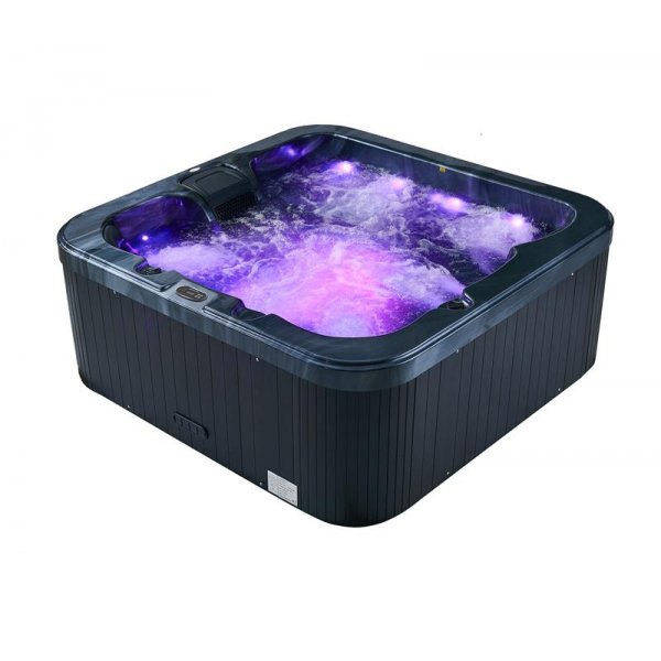 Spabad 190x190 cm for 4�6 personer | Zeus Blackline med Balboa� og Lucite�