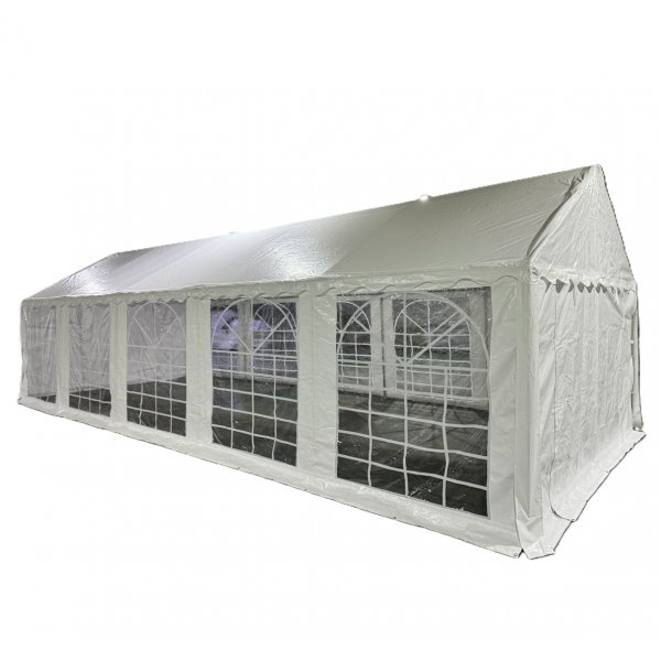 Partytelt 4 � 10 m | Galvanisert st�lramme | Hvit