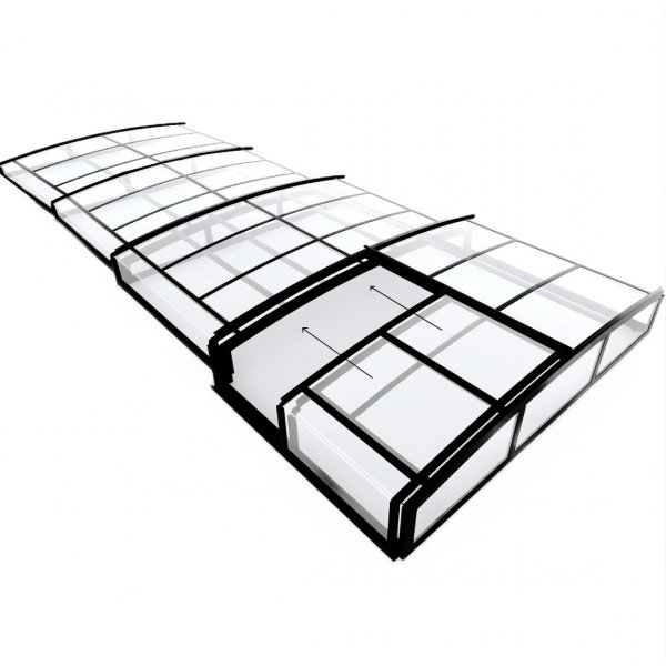 Bassengtak 4x8m | Uten skinner | UV-beskyttelse | Fleksibel d�r