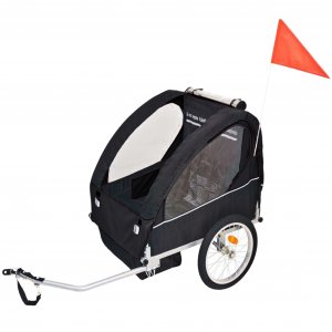 Sykkelvogn for barn | 2 seter | Sammenleggbar | Maks 40 kg | Sykkeltilhenger