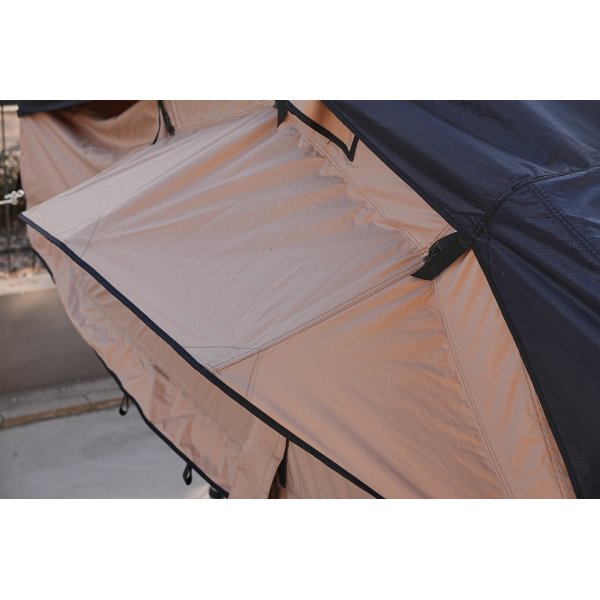 Taktelt softshell 240x160 cm | 10000 mm vanntett, madrass og stige inkludert, Trekkrunner