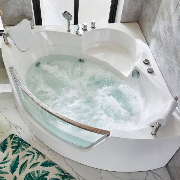 Boblebadekar med glassfront og varmeelement 140x140 cm | BK-006V